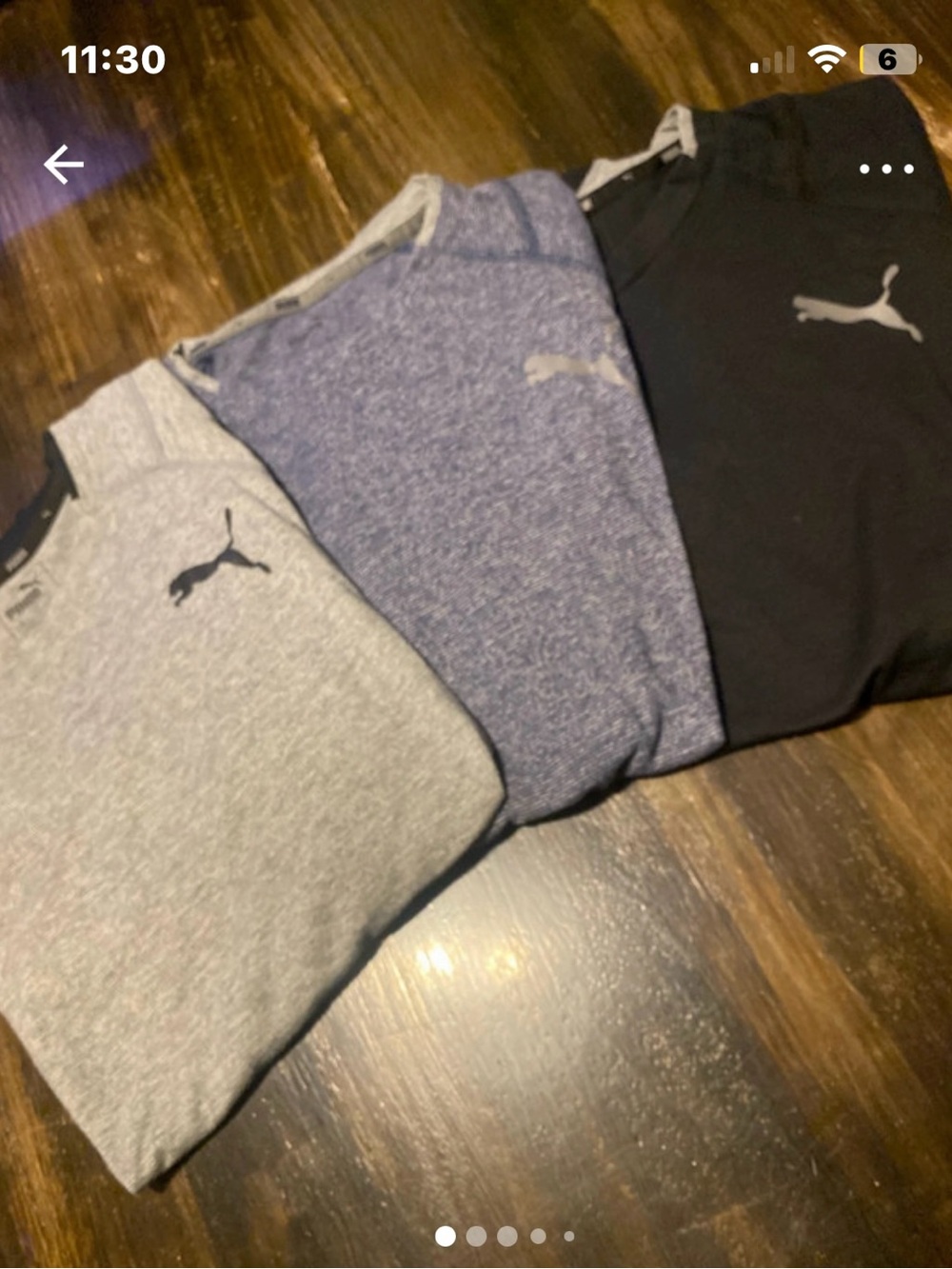 Puma Crewneck Sweatshirt Trio in Gray, Blue, Black